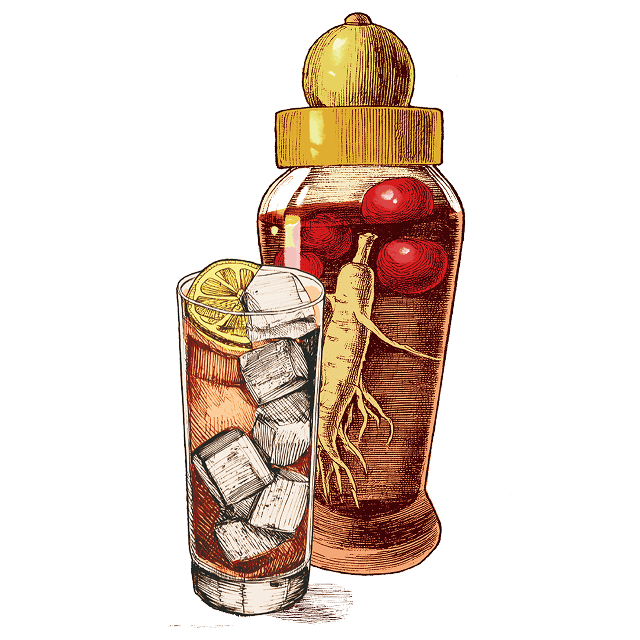 아리계곡 메뉴 오미자담금주하이볼(병)